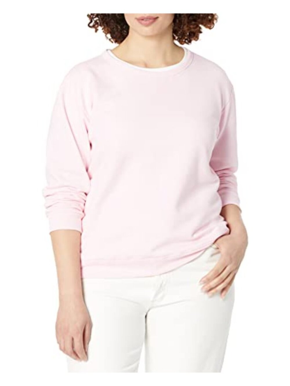EcoSmart Fleece Pullover Sweatshirt V-Notch Long Sleeve